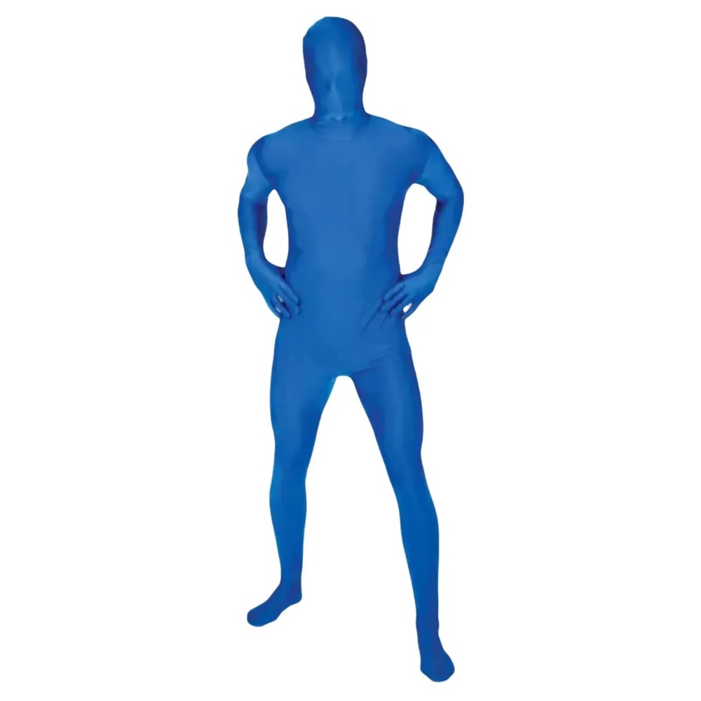 Skin Suit Blue Party Small One Piece Costume Halloween Teen 4' 5" Dress-Up #244
